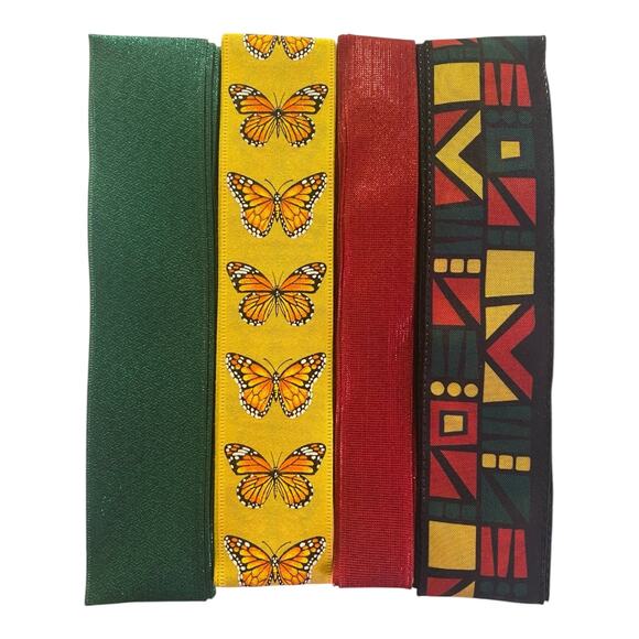 Juneteenth DIY Wreath Making Kit, Black History Butterfly Sign Ribbon Bundle Set - Picture 3 of 5